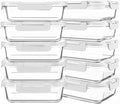 10 Packs 30 oz Glass Meal Prep Containers by KOMUEEUS