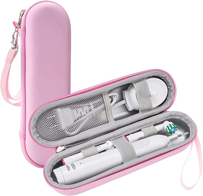 ProCase Toothbrush Travel Case for Oral-B & Sonicare -Pink | Fits Oral-B Pro/IO by ProCase