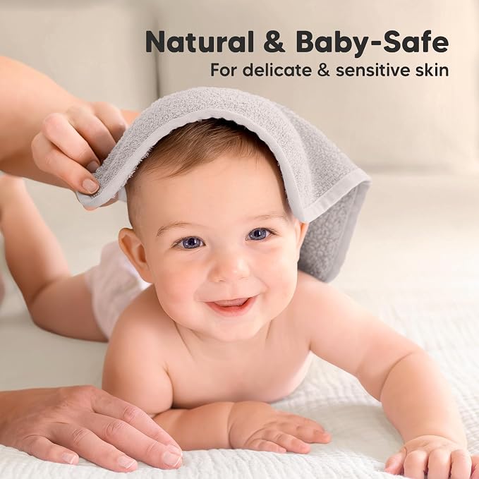 6-Pack Baby Washcloths, Soft Absorbent Washcloths - Image 5