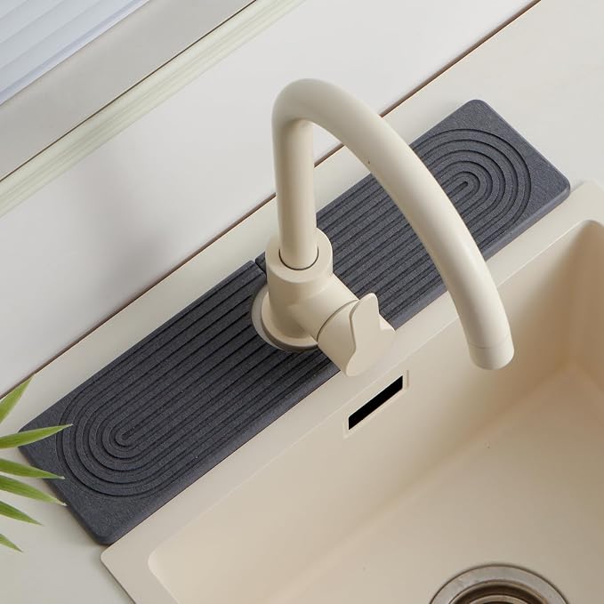 20in Fast Drying Stone Faucet Mat by FATILINHOME