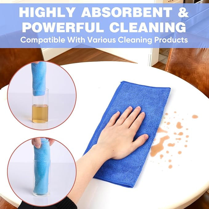 10 Colors Microfiber Cleaning Cloths, 150 Pack Assorted Cleaning Rags | Highly - Image 3