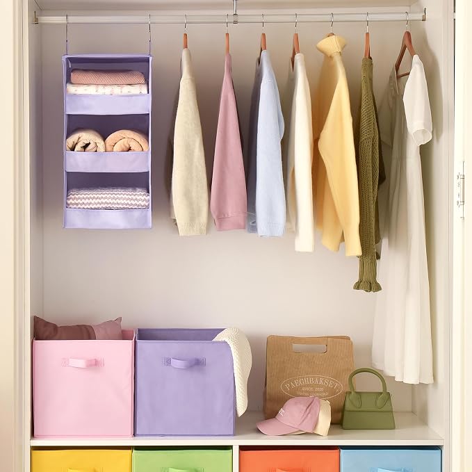 GRANNY SAYS 3-Shelf Hanging Closet Organizer, Foldable Storage, No-Sag Support - Image 4