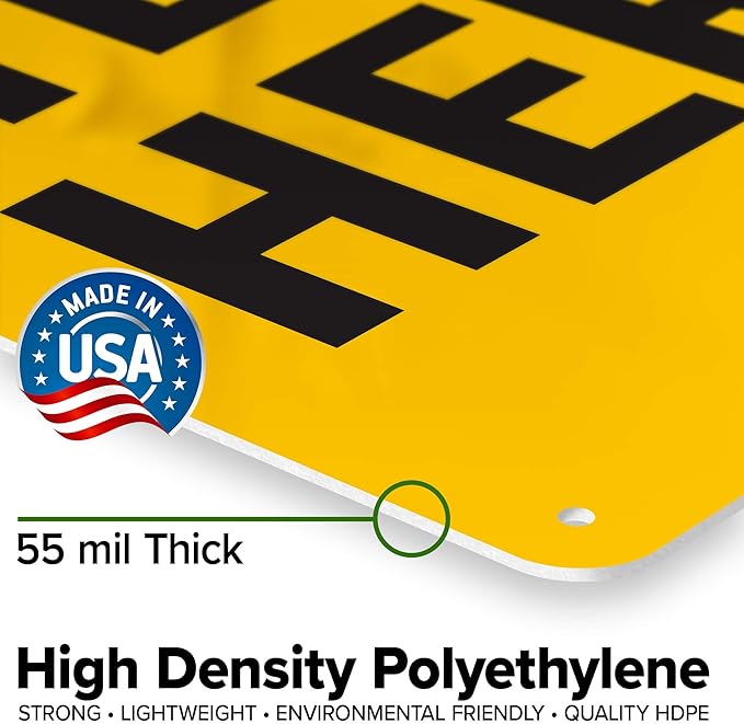 Custom Caution Sign, OSHA Sign, 10x14 Inches, 55 mil thick HDPE (high density polyethylene), Made in USA by My Sign Center