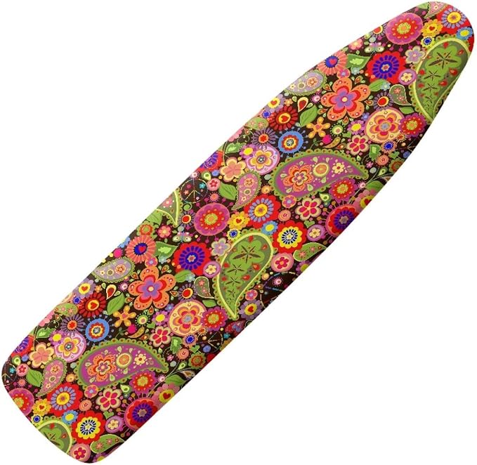 70s Paisley Hippie Floral Print Polyester Ironing Board Cover Hook & Loop by PJHEQOXE