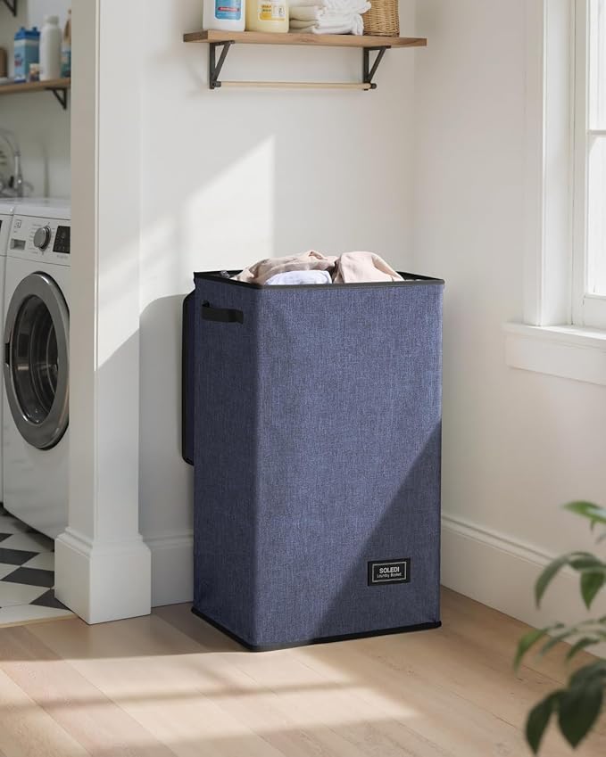 SOLEDI 90L Laundry Hamper with Lid, Large Collapsible Laundry Basket | Sturdy - Image 2