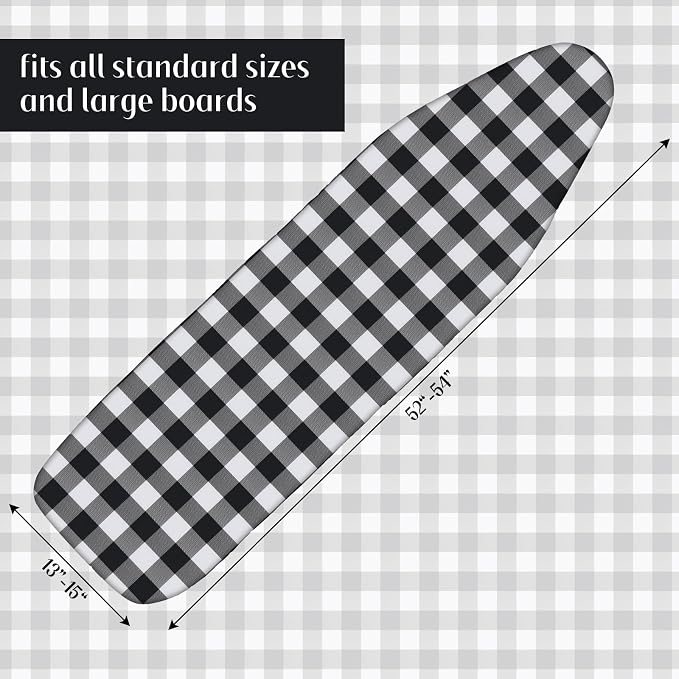 Tegeme Ironing Board Cover and Pad 15 x 54 Inch Cotton Thick Padded - Image 2