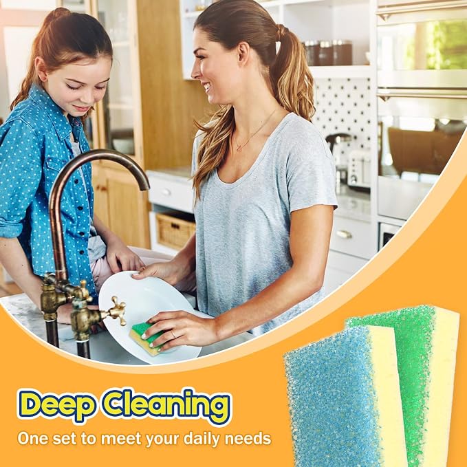 LAUNDRYLUX Scrub Sponge, Dual-Sided Temperature-Responsive Scrubber | - Image 6