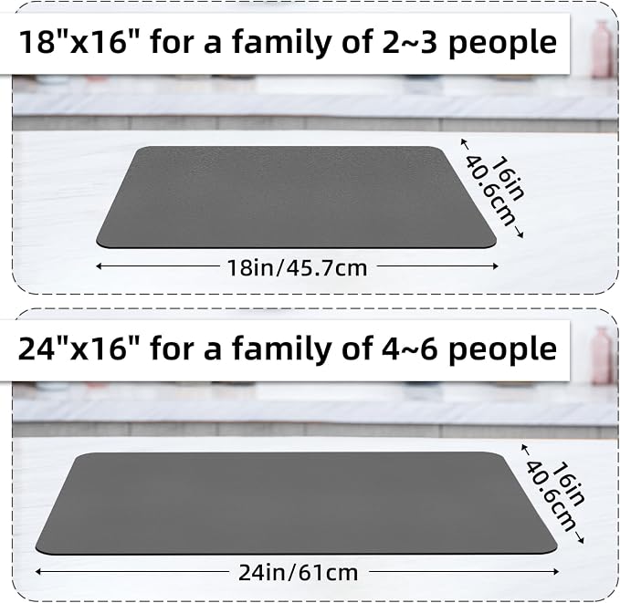 LOPNUR Small Dish Drying Mat for Kitchen Counter, Quick-Drying & Heat-Resistant - Image 5
