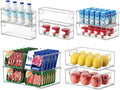10 Pack Fridge Organizer Bins, Freezer Organizer Clear Stackable Storage Bins with Handles for Pantry, Cabinets, Kitchen, Home Organization Must Haves
