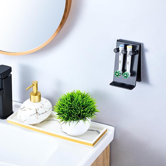 Electric Toothbrush Head Holder Adhesive or Tabletop, Tooth Brush Holder - Image 3