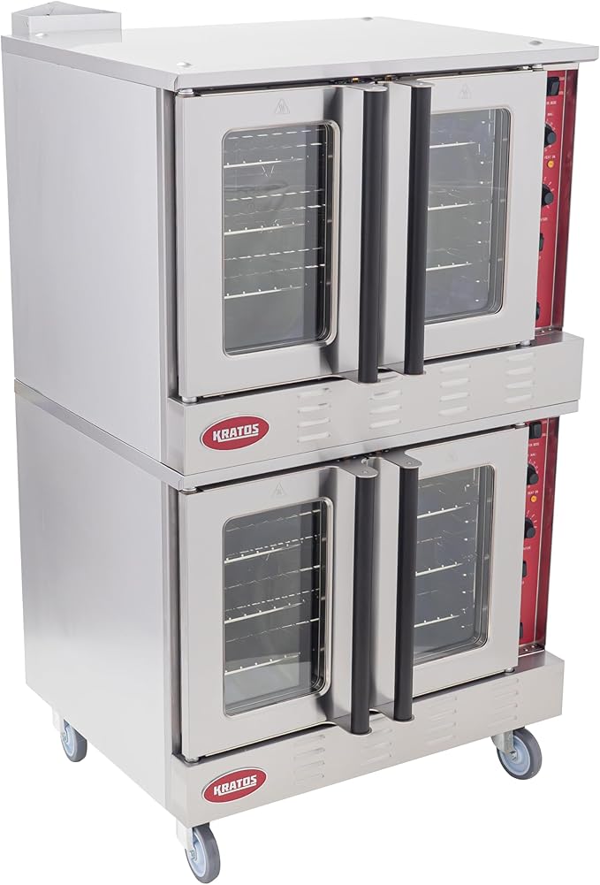 Kratos Commercial Convection Oven - Full Size Double Stack Oven for Restaurants, 108,000 BTU, Liquid Propane Powered (29Y-050)