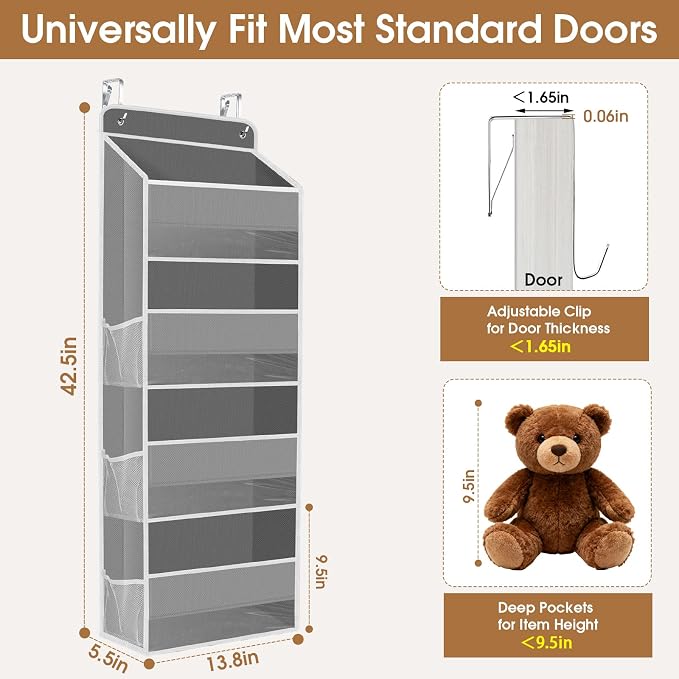 Over The Door Organizer Storage behind Door Hanging Organizer - Image 2