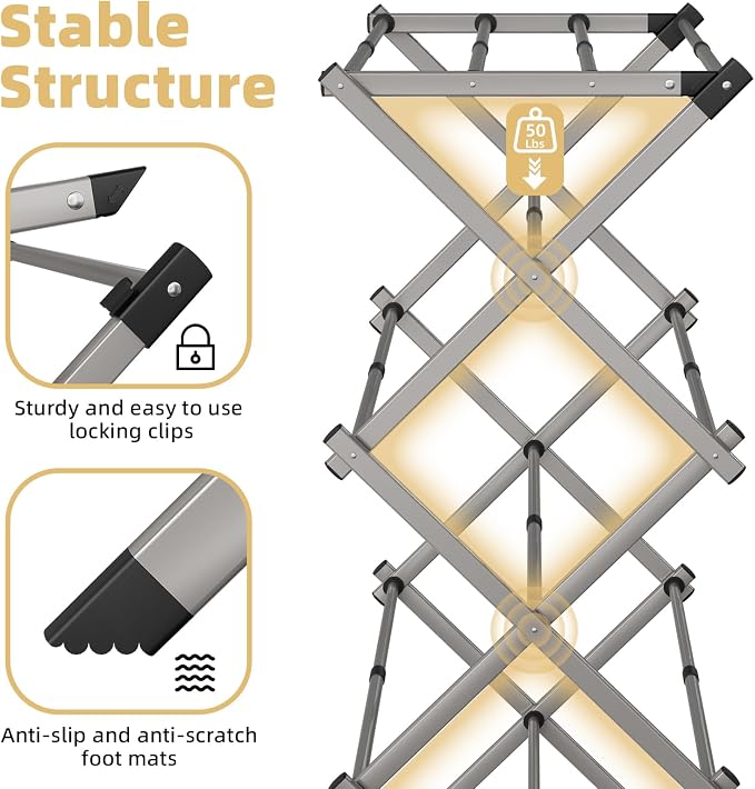 BAKON Clothes Drying Rack Foldable - Image 4