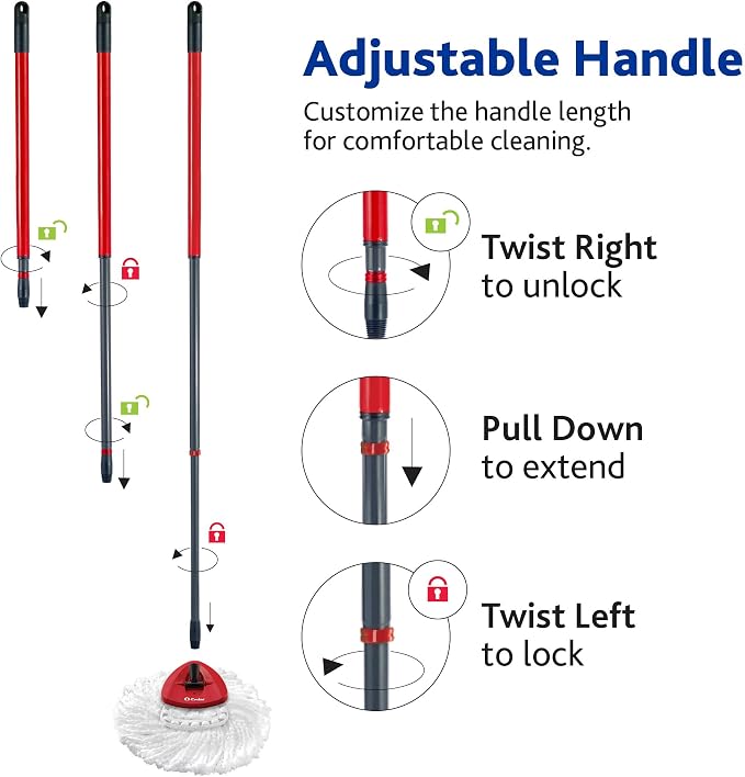 O-Cedar EasyWring Microfiber Spin Mop, Bucket Floor Cleaning System - Image 11