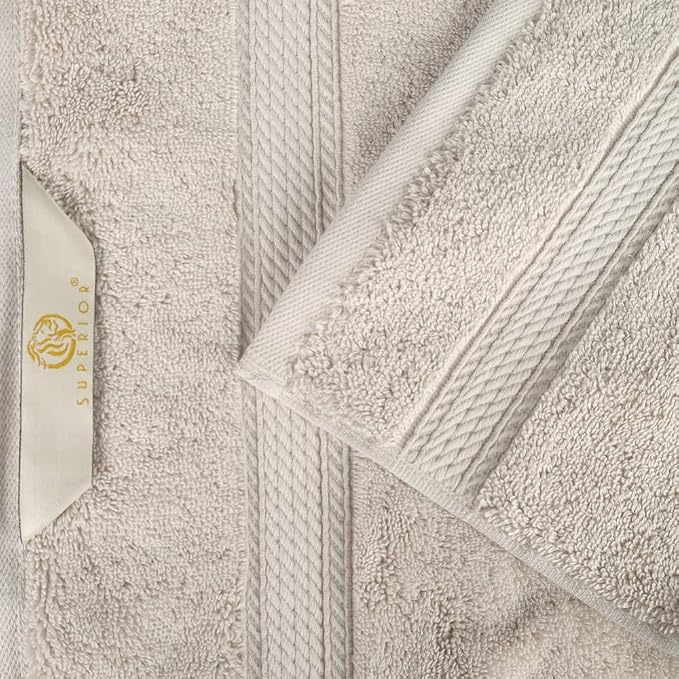 Superior Egyptian Cotton Plush & Absorbent, Face Towel Set of 6, Stone | Quick - Image 7