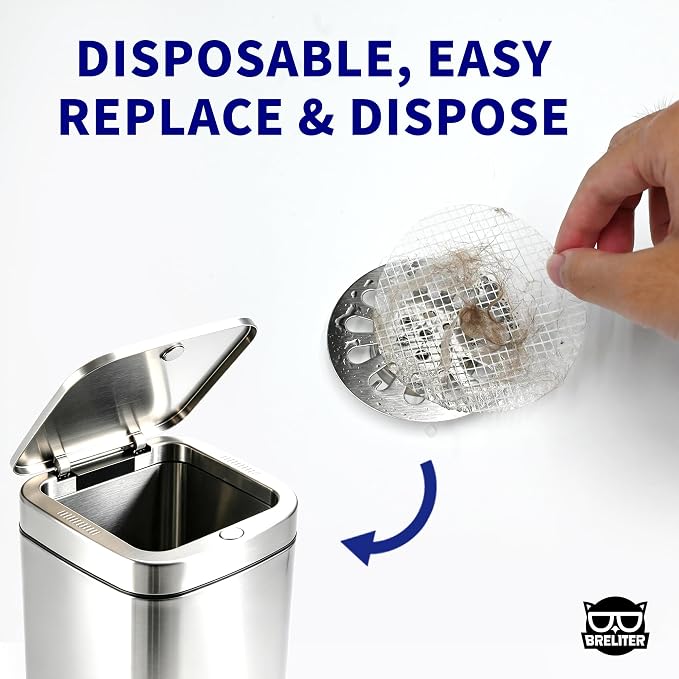 Disposable Shower Drain Hair Catcher, Bathtub and Vanity Sink, Waterproof Mesh - Image 7