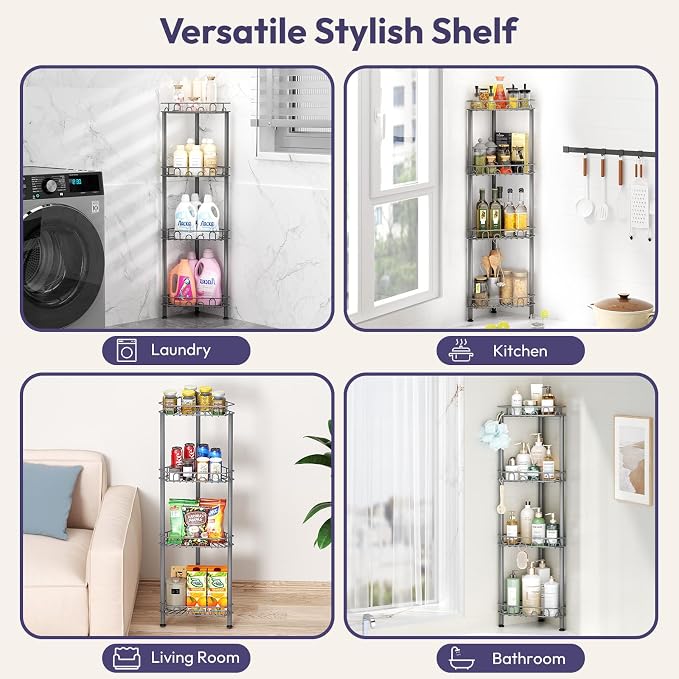 SWTYMIKI Standing Shower Caddy Corner - Image 6