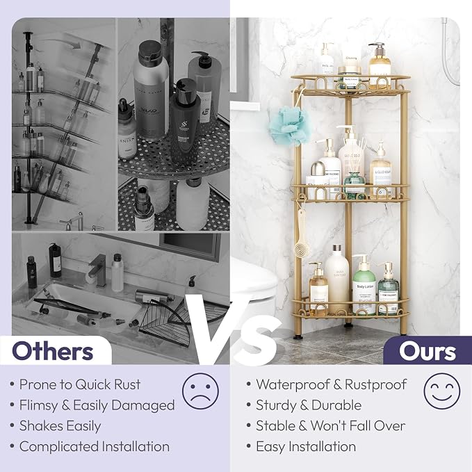 SWTYMIKI Standing Shower Caddy Corner - Image 2