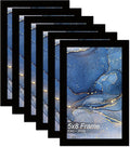 5x8 Picture Frame Set of 6, Black Frame for 5 x 8 Inch Picture Poster Photo, Light Weight and High Transparent 5 by 8 Frame for Wall - 6 Pack/Black/5"x8"