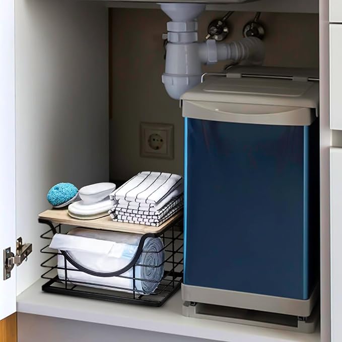 2 Pack Trash Bag Dispenser & Garbage Holder – Stackable Wall Mount Storage - Image 4