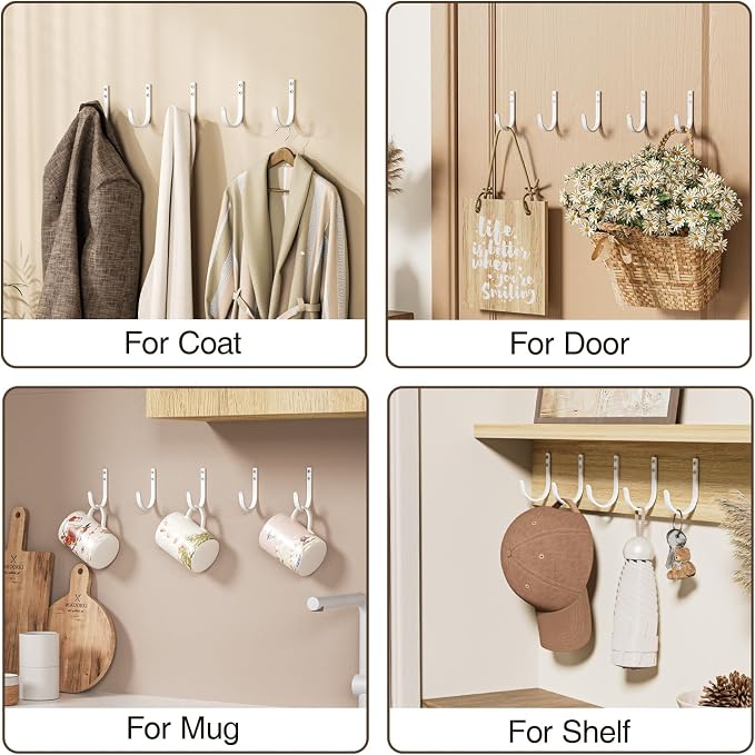 22LB Wall Hooks for Hanging Towel/Coat, for Outdoor, for Backpack - Image 6