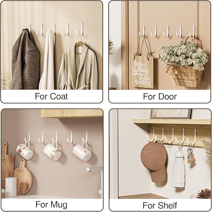 22LB Wall Hooks for Hanging Towel/Coat, for Outdoor, for Backpack - Image 6