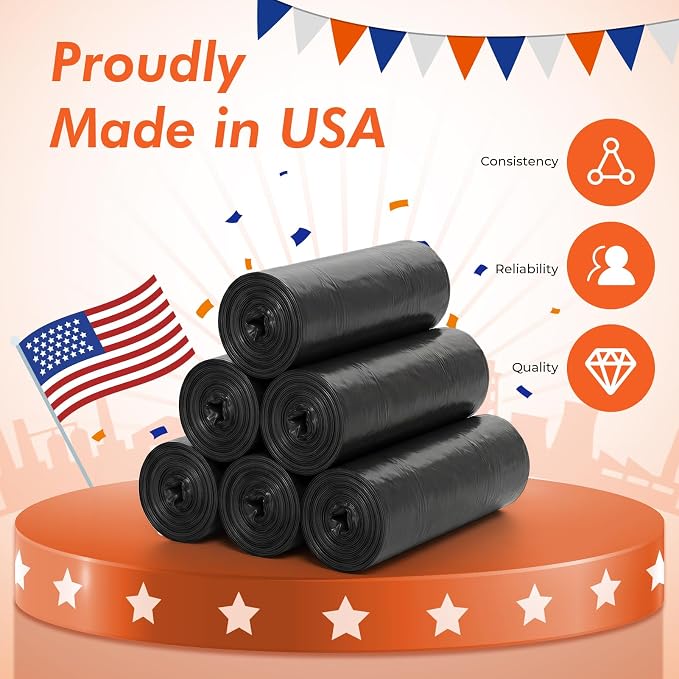 Delxo 55-60 Gallon Trash Bags, 40×54'' Large Black Garbage Bags | - Image 7