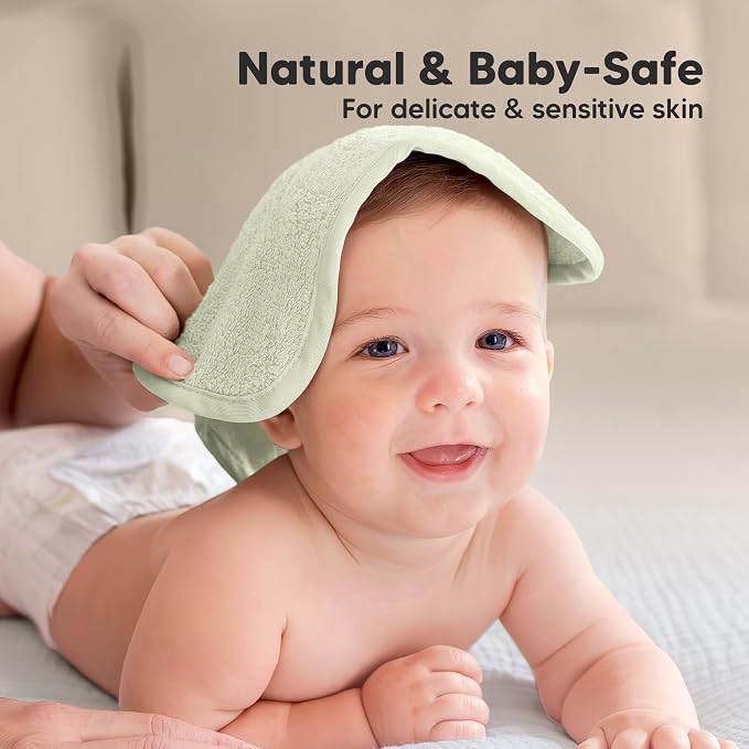 6-Pack Baby Washcloths, Soft Absorbent Washcloths - Image 5