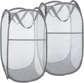 2 Pack Pop Up Laundry Hampers, Collapsible Mesh Laundry Basket, Foldable by Buenod