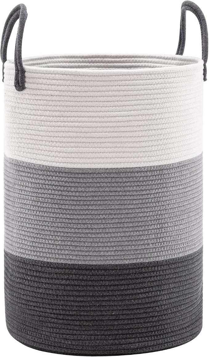 YOUDENOVA Cotton Rope Laundry Hamper Basket, 58L Blanket Basket - Image 4