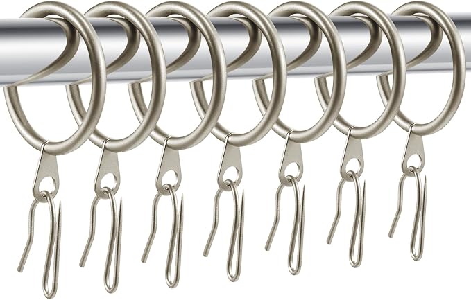 Hotop 30 Pcs Metal Drapery Curtain Rings by HOTOP