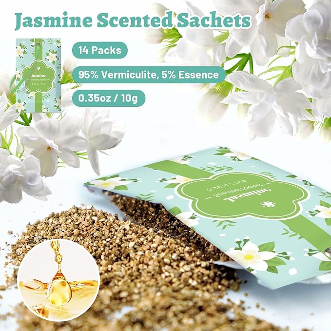 STRN Scented Sachets for Drawer and Closet, Jasmine Scent 14 Pack for Home - Image 2