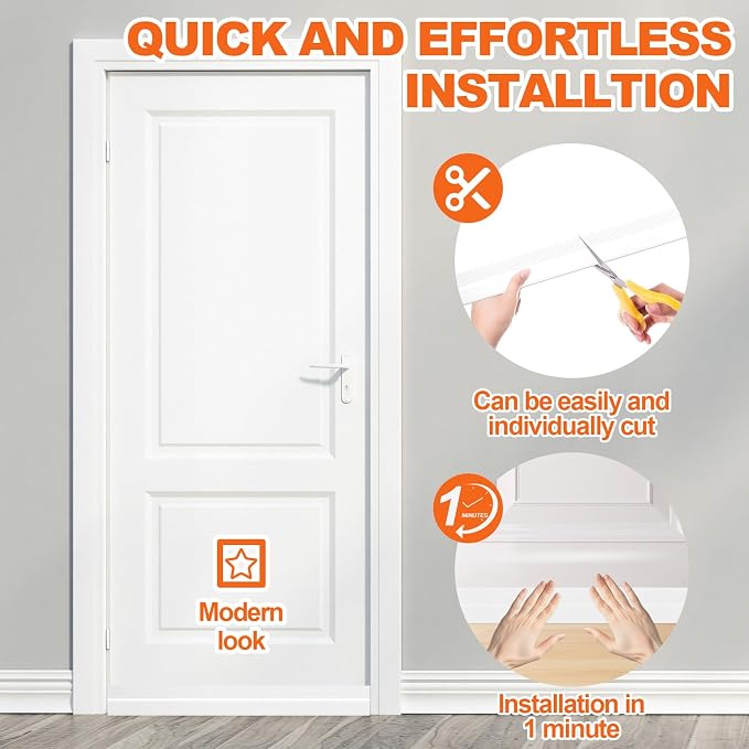 5Pack Door Draft Stopper, Weather Stripping Door Seal Gap Filler Bottom Noise - Image 7