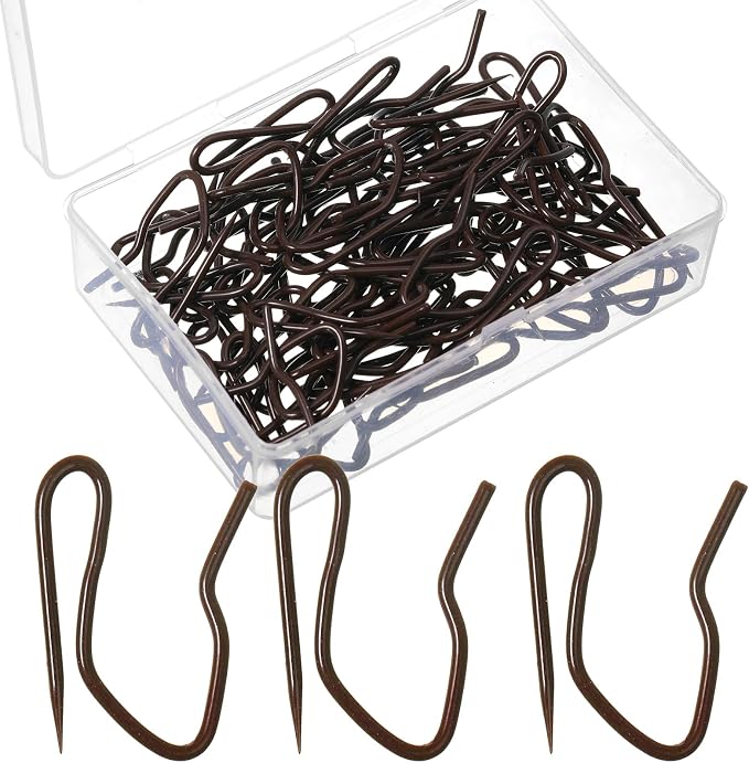 Outus 58 Pack Metal Curtain Hooks Pin-On Drapery 1.2x1, by Outus