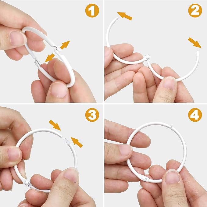 Shower Curtain Hooks Rings, Glide Smoothly Round Shower Rings - Image 6