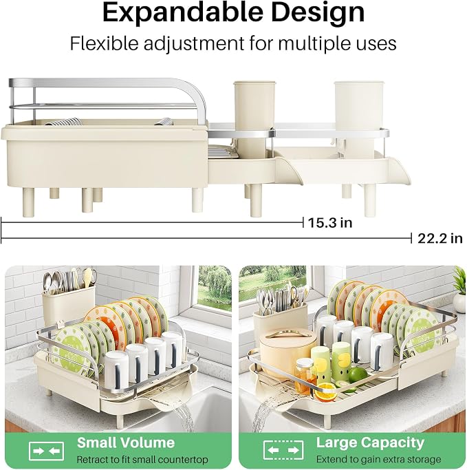 SAYZH Expandable Dish Drying Rack - Image 2