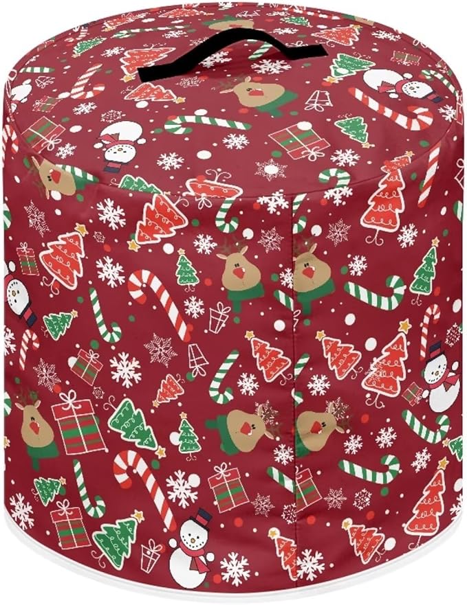 Dust Cover Compatible with 8 qt Electric Pressure Cooker Rice Cooker and Air Fryer Insulated Protective Cover Keep Appliance Clean Christmas Decor, Elk Snowman Candy Canes
