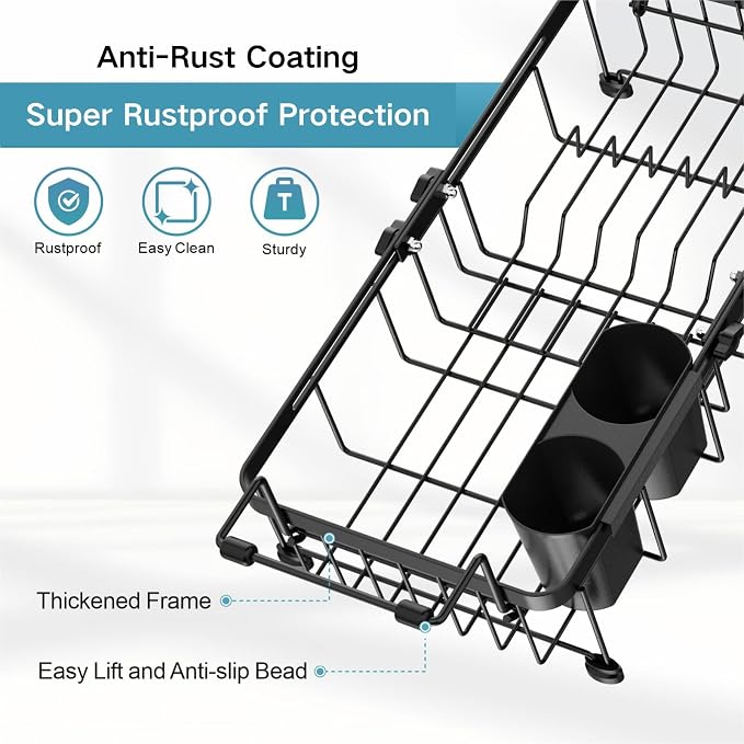 iSPECLE Small Sink Dish Drying Rack - Image 7