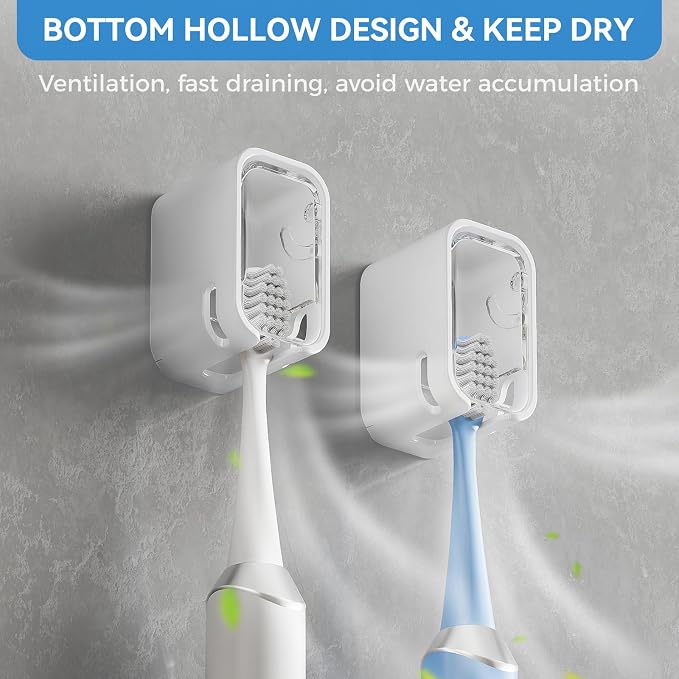 MOPMS Single Slot Toothbrush Holders Wall Mounted - Image 3
