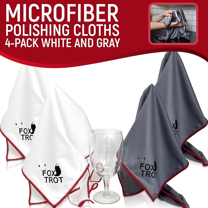 Fox Trot Large Microfiber Polishing Cloths | Streak Free, Lint Free Shine and - Image 7