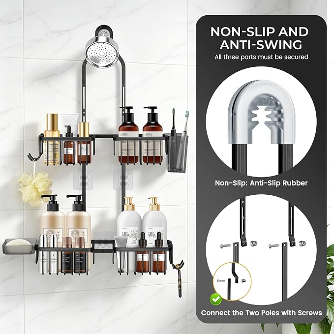 Adjustable Hanging Shower Caddy - Image 6