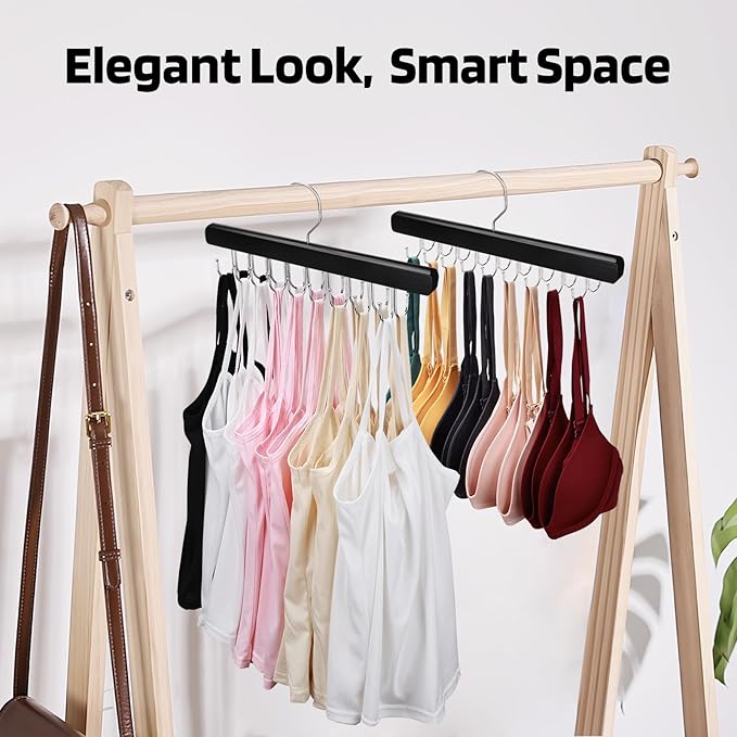 NECAMOCU 2 Pack Bra Hanger for Closet Organizer, Premium Tank Top Hangers | - Image 4