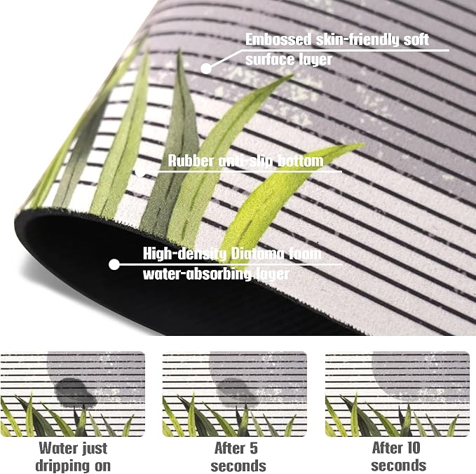 Sink Faucet Absorbing Mat, 2 Pack Drying Mat Around Faucet Sink Splash Guard - Image 5