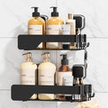 TAILI Shower Caddy Suction Cup Rustproof Metal Shower Shelves Black 2pack by TAILI