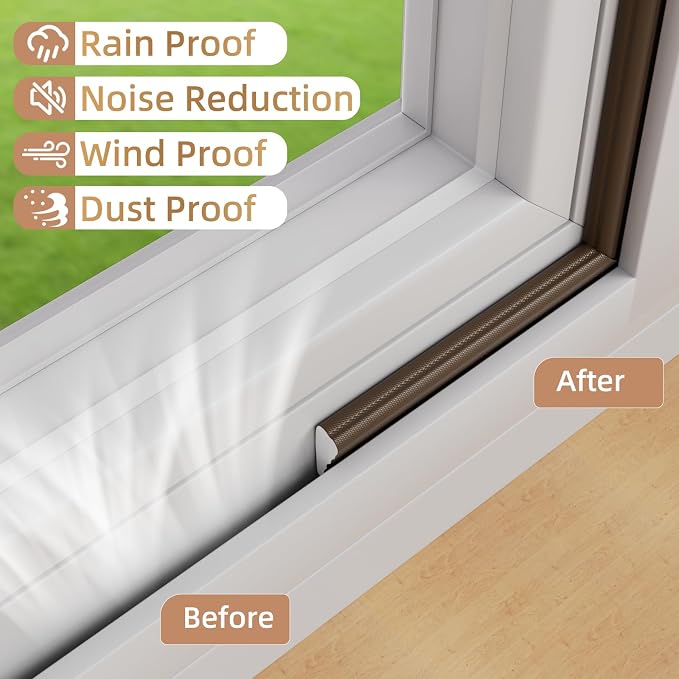 Kneelisa 196” Wedge-Shape Foam Window Weather Stripping Door Seal | - Image 7