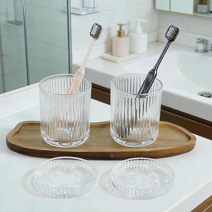 2 Pack Glass Container Qtip Holder - Image 5
