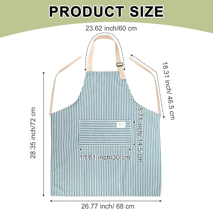 Janmercy 24 Pcs Aprons for Women Men with 2 Pockets Linen Cooking Kitchen Apron Adjustable Bib Chef Apron Bulk Aprons Unisex