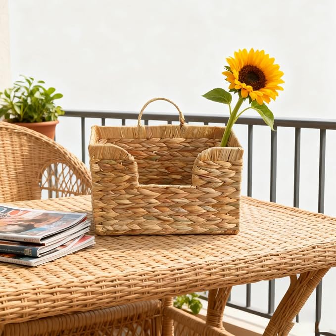 Extra-Strong Woven Wall Hanging Basket Organizer Decorative Handwoven Wicker - Image 8