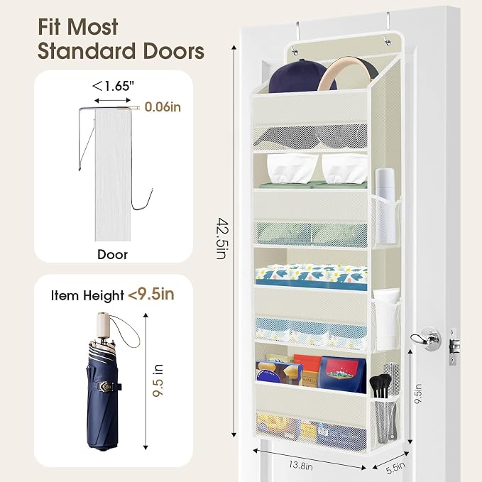 1Pack Over The Door Organizer Large Capacity Hanging Storage Room Organizer - Image 2