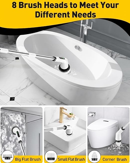 Electric Spin Scrubber for Bathroom, Shower Scrubber - Image 4